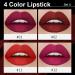  EONFAVE 24 Hours Lipstick 4 Colors Waterproof Matte Velvet Non Adhesive Cigarette Case Silky Texture Highly Pigmented Lipstick for Women Girls - Buy Online on GoSupps.com