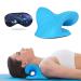 Neck and Shoulder Relaxer, Neck Stretcher for Pain Relief Cervical Traction Device Pillow for Tmj Relief and Muscle Relax Cervical Spine Alignment Blue B