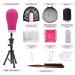 22 Canvas Wig Head Tripod Stand with Mannequin for Wig Making Display - Rosy Red (22 Inch) | Includes Tripod Stand, Wig Caps, T-Pins, and Bristle Brush - Buy Online on GoSupps.com