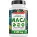 Organic Maca Root Capsules for Women & Men 2400mg per Serving - 150 Pills Black Red Yellow Maca Supplement - Gelatinized Macaroot Non-GMO Vegan by Peruvian Naturals 150 Count (Pack of 1)