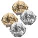 minkissy 4Pcs Deep Conditioning Heat Cap Aluminum Foil Shower Cap Elastic Salon Coloring Shower Caps for Home and Salon Uses 30x30x0.5cm Golden Silver