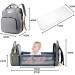 Multifunctional Gray Baby Wrap Backpack | Diaper Travel Bag with Large Capacity & Water-Repellent Design for Moms & Dads - Buy Online on GoSupps.com