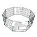 GOGO ValuPlanet Epoxy Folding Dog Exercise Pen, Black 24-Inch