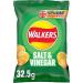 Walkers Salt & Vinegar Crisps 32x32.5g (Wholesale Box) Salted 32.5 g (Pack of 32) - Buy Online on GoSupps.com