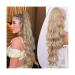 XXAD553TY Ponytail Extension Long Wavy Ponytail Hair Extensions 26 Inch Synthetic Drawstring Ponytail Clip in Wave Ponytail Hairpiece for Black Women Pony Tails Hair Extensions(Color:T12-613) 26inches T12-613