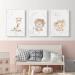 Exquleg 3 Set Nursery Posters - Cute Giraffe & Hare Animal Wall Art for Kids Room Decoration (30x40cm) - Unframed Baby Room Decor - Buy Online on GoSupps.com
