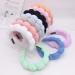 Spa Headband Set for Women - Bubble Skincare Headband with Wash Wristbands - Terry Cloth Makeup Headband - Soft Puffy Hairband - Black/Pink - Perfect Gift Idea - Buy Online on GoSupps.com