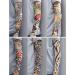 Kirozanny 12pcs Art Fake Temporary Tattoo Sun Protection Compression Arm Sleeves - Random Color - Buy Online on GoSupps.com