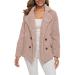 Hanxiulin fleece jacket plush jacket cuddly jacket ladies coat winter jacket on both sides transition jacket hooded tops breathable light outdoor coat winter jacket with hood xl pink