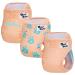 Oouipets dog diapers for bitches and cat diapers (3 pieces) |Premium fuse pants for bitches comfort absorbency no leak and environmentally friendly |Dog diaper washable (size m) m (36-48cm) pink