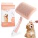 PHAVESAS Groß Pets Dog Brushing Cat brush pet brushed self-cleaning fur brush hair removed pet brush for long-haired and short hair orange orange-large