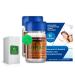 Nighttime Sleep Aid 25 mg 96 Count (2 Pack) Bundle with Exclusive Weekly Pill Organizer + Better Light&Spring Guide (4 Items)