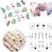 69 Sheets Water Transfer Nail Art Stickers - DIY Nail Decals for Gel Nails with Flowers, Butterflies, Feathers - Women & Girls Nail Decorations - Buy Online on GoSupps.com