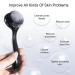 3 Pcs Large Handle Face Scrubber with Charcoal Black Bristles - Gentle Deep Cleansing and Exfoliating - Buy Online on GoSupps.com