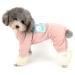 Ranphy dogs pajama made of cotton striped for small dogs 4 legs puppy printed clothing for dogs pet overall cartoon hoodie jumpsuit pet coat dog coat pajamas xxl (back: 40cm breast circumference: 52cm) pink