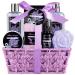 Spa Bath Gift Basket Set, Lavender Home Spa Gift for Women, with Shower Gel, Bubble Bath, Body Butter, Bath Salt, Bath Bomb, Bath Oil, Bath Soap,Gift Idea for Mother, Girlfriend, Wife
