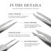 Tweezerman Mini Slant Tweezer - Granite Sky | Travel Tweezers for Eyebrows and Facial Hair - Buy Online on GoSupps.com