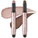 FOCALLURE 2PCS No Crease Eyeshadow Stick Shimmer and Matte Cream Eyeshadow Pencil Crayon Long Lasting Waterproof Eye Brightener Stick With Blending Brush Luscious Dream