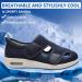Women's Diabetic Sandals - Adjustable Closure, Comfy Slippers, Extra Wide Walking Shoes for Diabetic Edema, Plantar Fasciitis, Bunions, Arthritis - Navy Blue (Size 8 X-Wide) - Buy Online on GoSupps.com