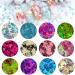 JOYJULY 3D Holographic Butterfly Nail Glitter 24 Color Set - Nail Art Decoration & DIY Crafting - Buy Online on GoSupps.com