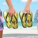 Mnsruu Sunny Sunflower Blossom Oil Painting Flip Flops - Stylish Sandals & Home Slippers for Men & Women | Perfect for Travel Spa & Bedroom - Buy Online on GoSupps.com