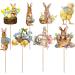 Teksome Easter Cupcake Toppers - Bunny Cake Topper Easter Cake Decorations 8pcs Bunny Easter Egg Cake Food Picks for Happy Easter Spring Theme Party Decorations - Buy Online on GoSupps.com
