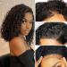 ESIWONHAIR 10 Inch Short Deep Wave Bob Lace Front Wig - Brazilian Human Hair, Pre Plucked with Baby Hair - Natural Color - Buy Online on GoSupps.com