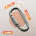 Premium 80mm D-Shaped Screw Carabiner Set with Suspension Lock Durable Aluminum Hook for Camping & Hiking - Silver - Buy Online on GoSupps.com