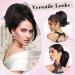 REECHO Messy Bun Hair Piece Claw Clip Short Ponytail Extension - Silver Grey - Buy Online on GoSupps.com