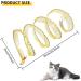 Andiker S-Shape Cat Tunnel Toy with Feather Sisal Ball - Striped Yellow - Buy Online on GoSupps.com
