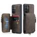 Soonic leather cover for Samsung Galaxy A34 5G magnetic item of pocket pockets for cards and cash zipper folding cover with straps stands with coin compartment protective cover (A34 brown) A34 brown