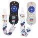 2 Pack Baby Remote Control Toy TV Remote Control Shape Teething Toys for Babies 6-24 Months Silicone Baby Teething Toys with Teether Clips Boys Girls Baby Teething Toys Gifts (Black+Grey)