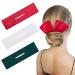 Melliex 3 pieces hair bun maker magic hair node deft bun donut hair dutt loop french twist hairstyle for women girl red white green green