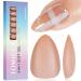 TOMICCA Short Almond Nail Tips 180PCS Soft Gel Nails Tips 3 in 1 Base Coat Coverage No Filed pre-colored Press on nail tips Matte Full Coverage Nail Tips for Nail Art Extensions15 sizes-Nude Short Almond-nude