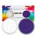 Professional make-up Mardi Gras Water Calpatable 30g x 2 Colors Larger make-up colors carnival earnings for Halloween carnival or cladding party white + purple