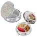Shiny Diamonds Pill Box Pill Organizer Travel 3 Compartment Medicine Pill Case Holder Round Medicine Organizer for Vitamin/Fish Oils/Supplement