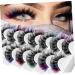 minkissy 7 Pairs Fake Eyelashes False Lashes Curl Lash Extensions Individual Lashes False Eyelashes Makeup Eyelashes Lash Clusters with Color Fake Lashes Make up Extend Chemical Fiber - Buy Online on GoSupps.com