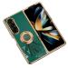 Tivenfezk nadoli for samsung galaxy z fold 4 astronaut hidden stand shell caricature ultra thin coating galvanized 360 ring stand soft silicone scratch -resistant mobile phone cover protective cover samsung galaxy z fold 4 green