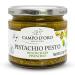 Pistachio Pesto, Sicilian Pesto Sauce, Savory, Creamy, Spreadable, Paste, Glass jar 6.35oz, directly form Sicily, Italia. By Campo D'Oro