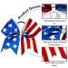 WeePaww Patriotic Cheer Hair Bows Set - 4th of July Glitter America Flag Design - 6Pcs - Buy Online on GoSupps.com