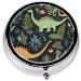 Cute Dinosaur Printed Mini Pill Box | 3 Compartment Travel Organizer | Portable Medicine Case for Home & Office - Buy Online on GoSupps.com