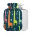 Hot Water Bottle with Cover 2L Giraffes BPA Free for Pain Relief Bed Hand and Feet