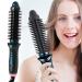 Mini Round Brush Thermal Brush 2 Temperature Adjustable Curling Iron Brush 30s Heating Up Heated Round Brush for Volumizing and Soft Curls Travel Curling Wands for Short Medium Long Hair Dark Green