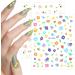 3D Nail Stickers Flower Nail Stickers Floral Self-Adhesive Small Cute White Flower Pink Peach Nail Design Stickers Colorful Manicure Decoration Nail Tips Decor Supplies for Women - Buy Online on GoSupps.com