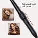LURA Ceramic Tourmaline Coating Curling Wand 3/4-1 1/4 Inch - Black Curler with 2 Heat Settings - Suitable for All Hair Types - Buy Online on GoSupps.com
