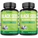 2 Packs Organic Premium Black Seed Oil Capsules 500mg, 4 Months Supply| 4% Thymoquinone, Vitamin E & Omega 3 6 9| Supports Immune System, Joint & Skin Health| Cold Pressed Nigella Sativa Softgel Pills