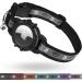 Airtag cat neck band JiaraRui reflective Air Tag cat neck band GPS cat neck band with adjustable and bell integrated Apple Air Tag cats collar suitable for cats puppies black 7-9 inch (13-23cm) black
