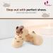 Babyio Anti-Slip Baby Sock Shoes for Boys & Girls | Soft Cotton Toddler Shoes - Brown (2-3 Years) - Buy Online on GoSupps.com
