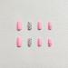Leopard Print Square Fake Nails - 24Pcs Medium Length Glossy Acrylic Nails for Women - Buy Online on GoSupps.com