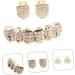 Minkissy Hip-Hop Fangs Set - Funny Golden Braces & Vampire Teeth Accessories for Halloween Party - Adult Grille & Faux Teeth - Buy Online on GoSupps.com